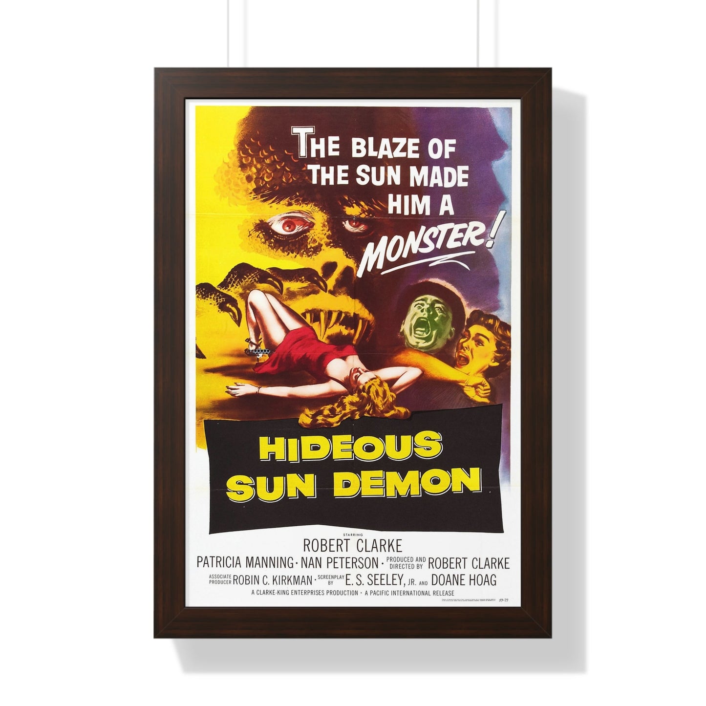 HIDEOUS SUN DEMON 1958 - Framed Movie Poster-16″ x 24″-The Sticker Space