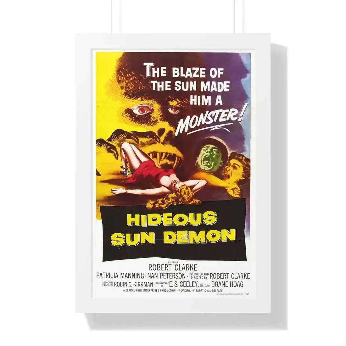 HIDEOUS SUN DEMON 1958 - Framed Movie Poster 16″ x 24″ White - The Sticker Space