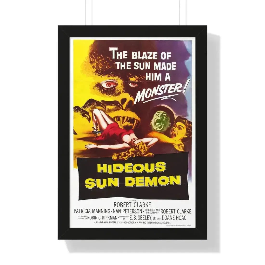 HIDEOUS SUN DEMON 1958 - Framed Movie Poster - The Sticker Space