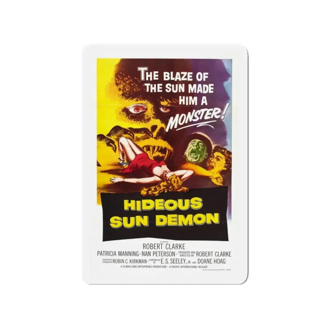 HIDEOUS SUN DEMON 1958 Movie Poster - Refrigerator Magnet 3 Inch - The Sticker Space