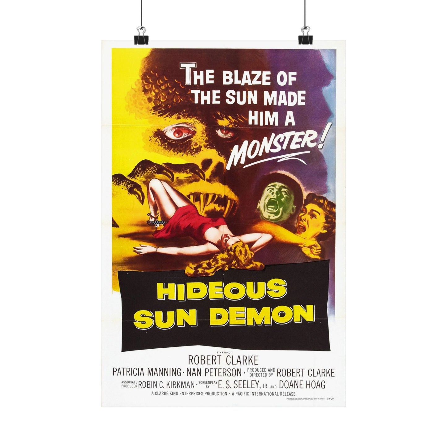 HIDEOUS SUN DEMON 1958 - Paper Movie Poster-12″ x 18″-The Sticker Space