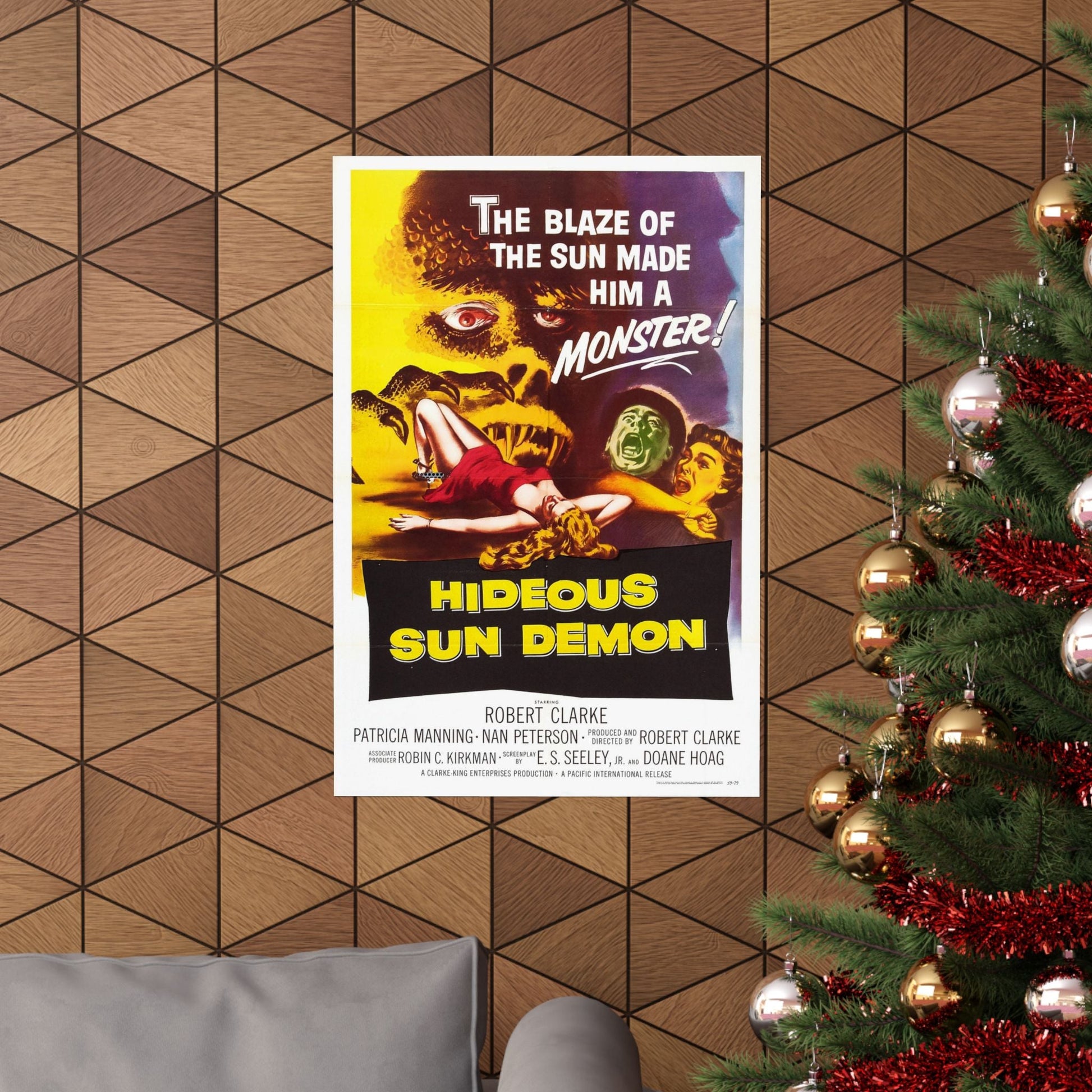 HIDEOUS SUN DEMON 1958 - Paper Movie Poster-The Sticker Space