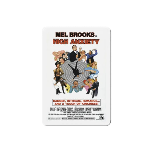 High Anxiety 1977 Movie Poster Refrigerator Magnet 2 Inch - The Sticker Space
