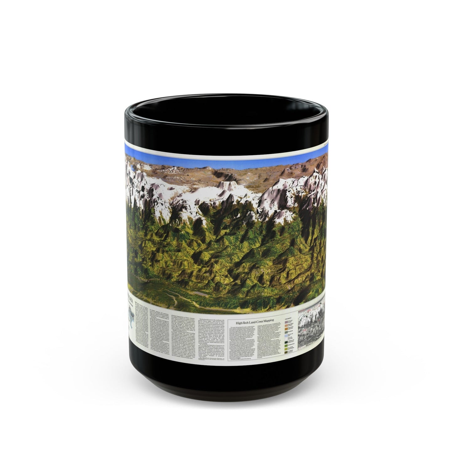 High Himalaya (1988) (Map) Black Coffee Mug-15oz-The Sticker Space