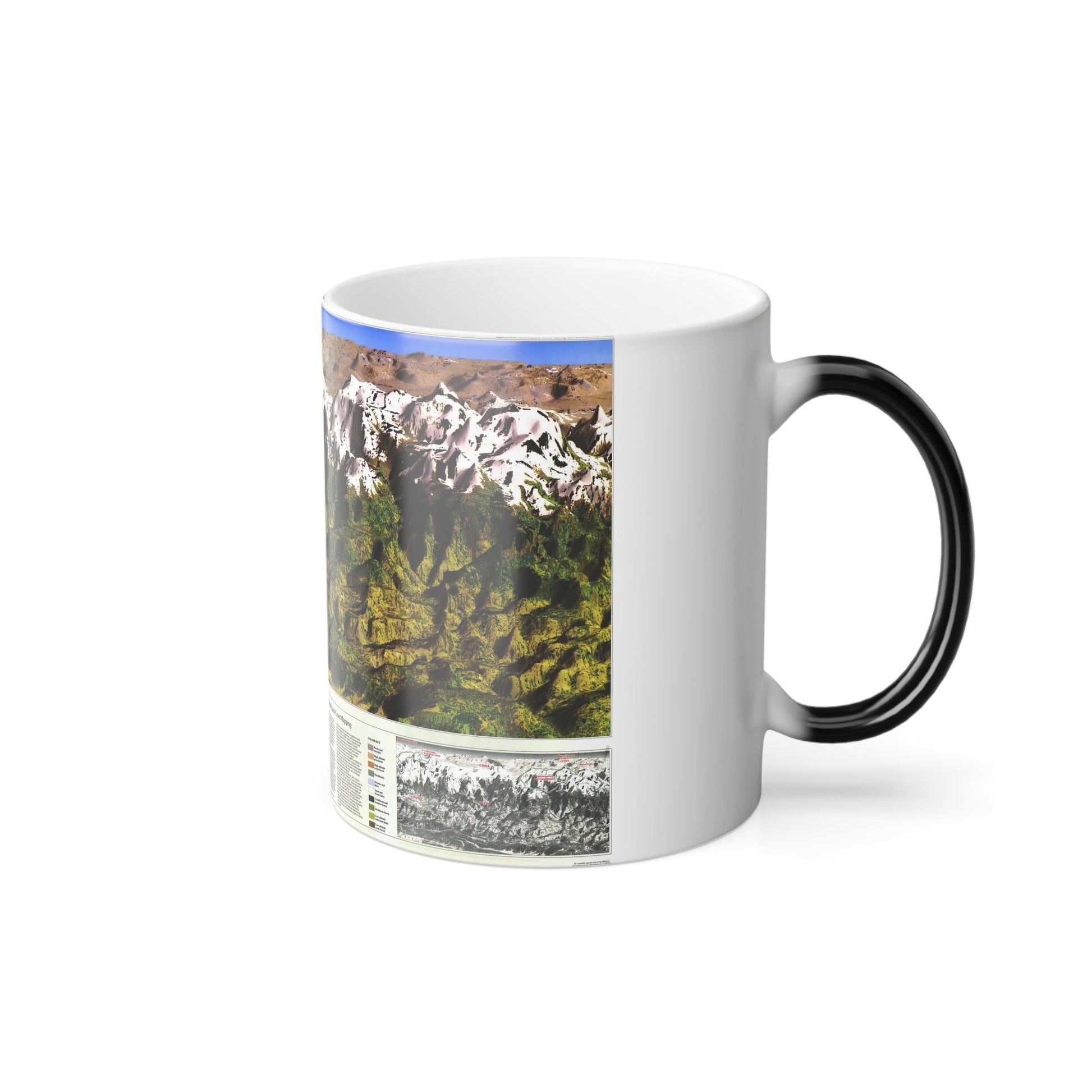 High Himalaya (1988) (Map) Color Changing Mug 11oz-11oz-The Sticker Space