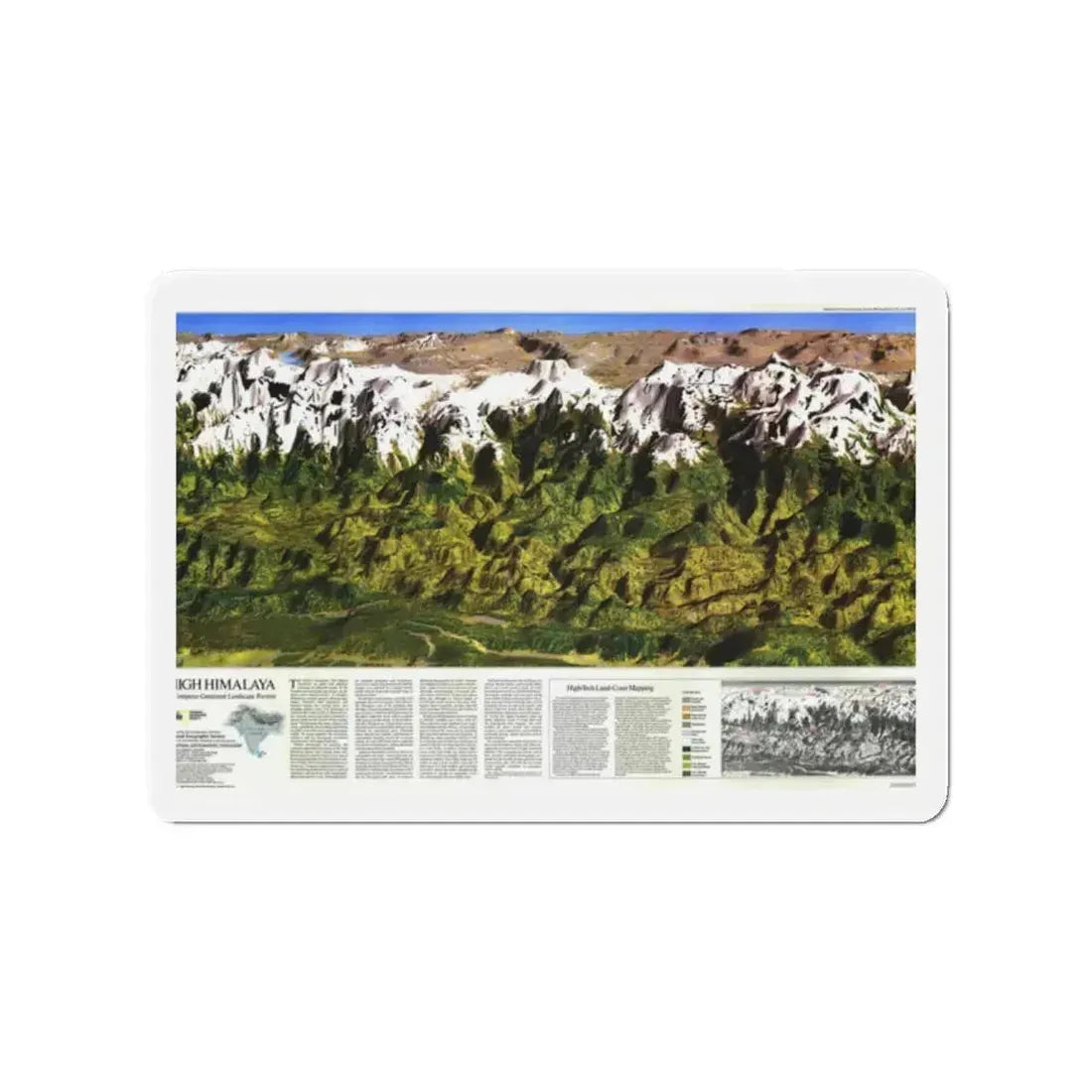 High Himalaya (1988) (Map) Refrigerator Magnet 2 Inch - The Sticker Space