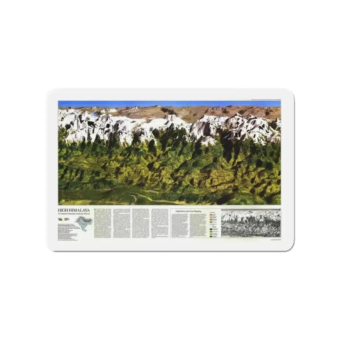 High Himalaya (1988) (Map) Refrigerator Magnet 3 Inch - The Sticker Space