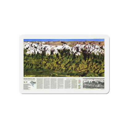 High Himalaya (1988) (Map) Refrigerator Magnet-5" x 5"-The Sticker Space