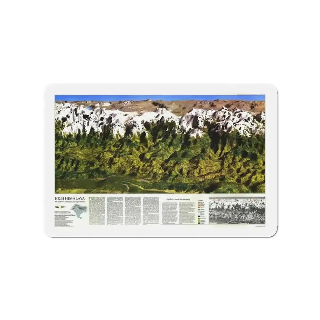 High Himalaya (1988) (Map) Refrigerator Magnet - The Sticker Space