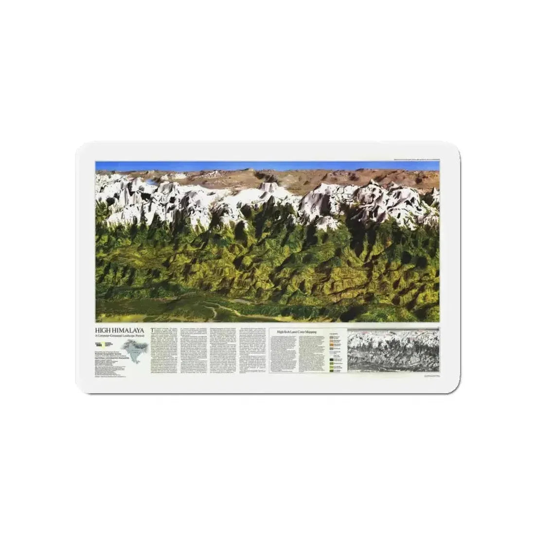 High Himalaya (1988) (Map) Refrigerator Magnet - The Sticker Space