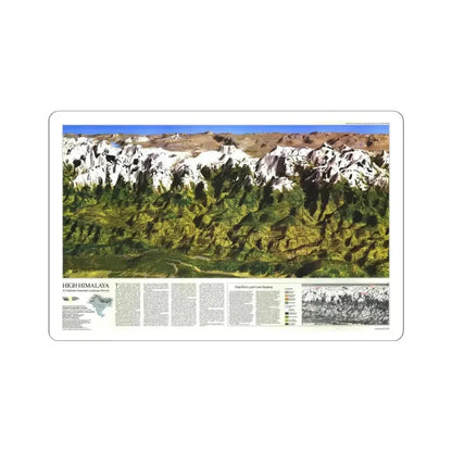 High Himalaya (1988) (Map) STICKER Vinyl Kiss-Cut Decal 4 Inch White - The Sticker Space