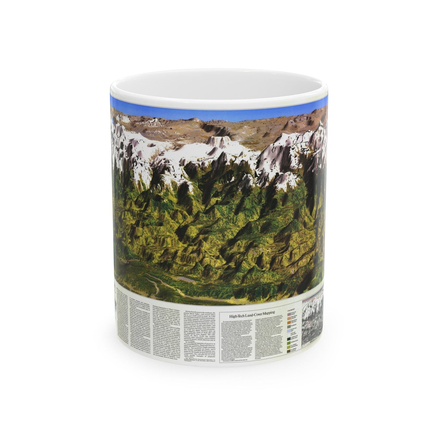 High Himalaya (1988) (Map) White Coffee Mug-11oz-The Sticker Space