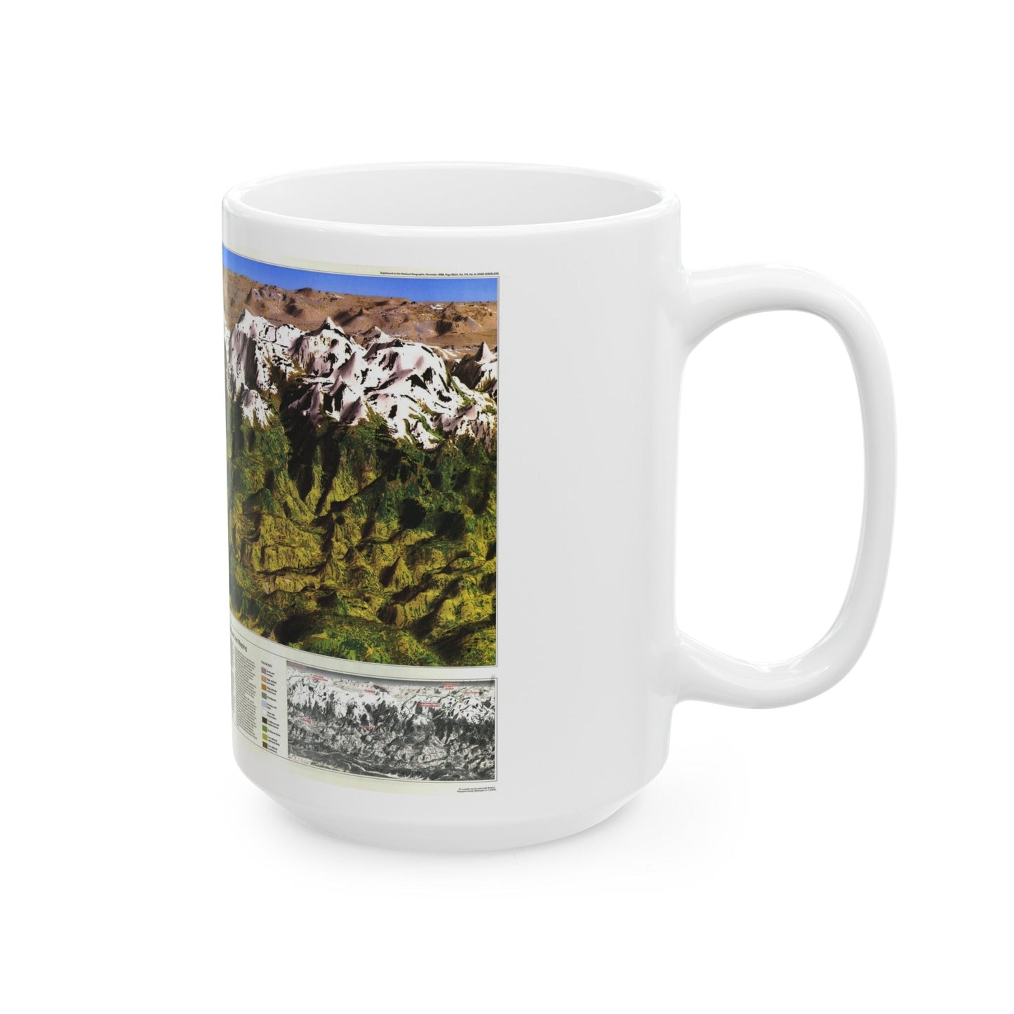 High Himalaya (1988) (Map) White Coffee Mug-The Sticker Space