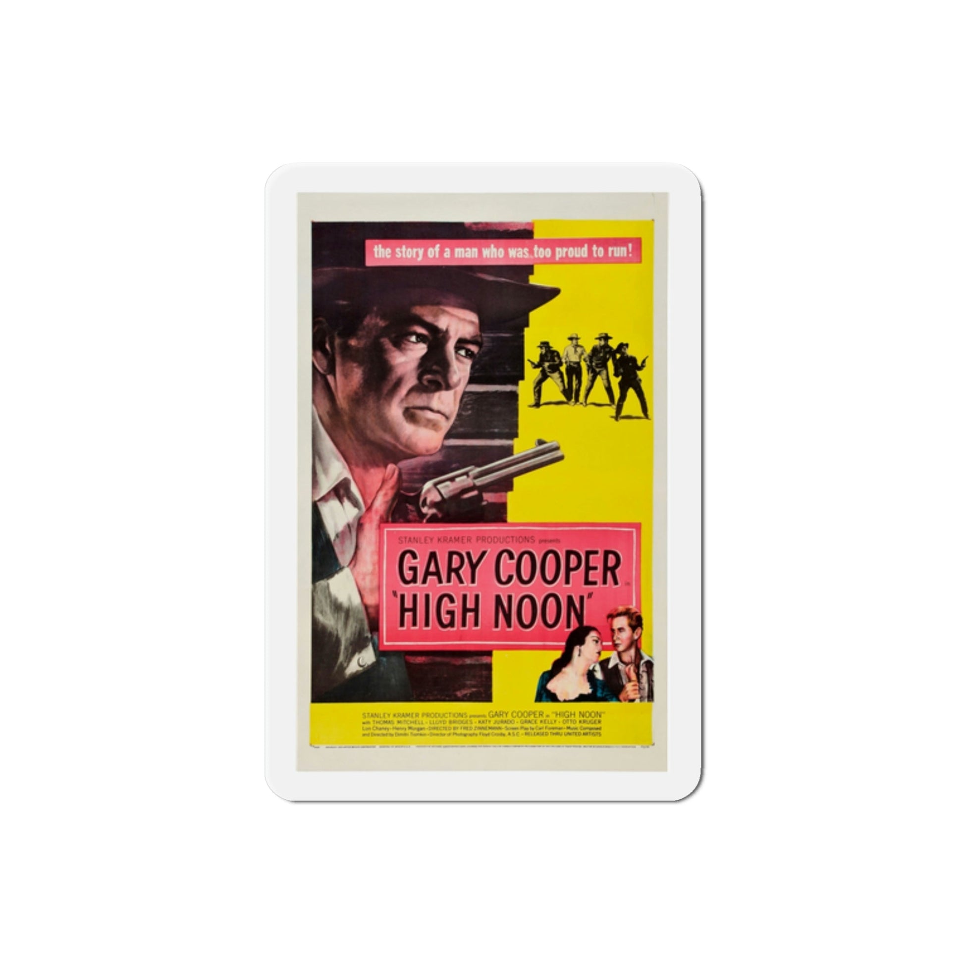 High Noon 1952 Movie Poster Die-Cut Magnet-2 Inch-The Sticker Space