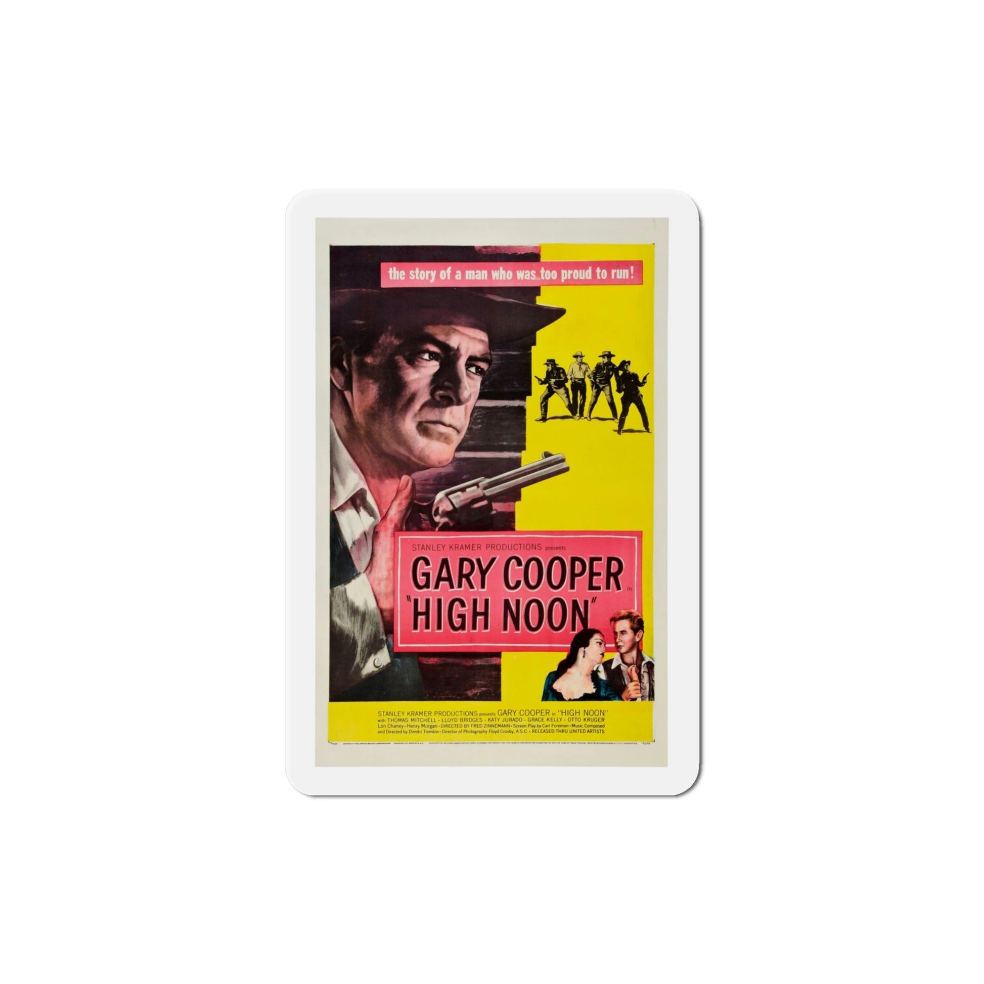 High Noon 1952 Movie Poster Die-Cut Magnet-4 Inch-The Sticker Space