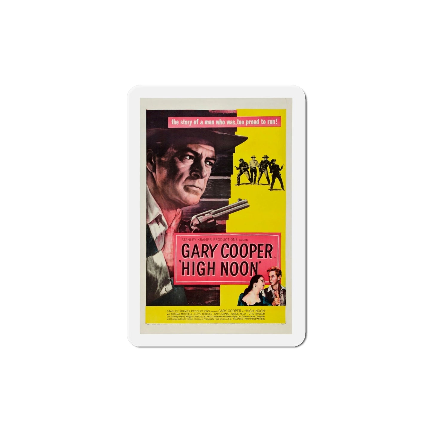 High Noon 1952 Movie Poster Die-Cut Magnet-5 Inch-The Sticker Space