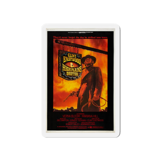 HIGH PLAINS DRIFTER 1973 Movie Poster - Die-Cut Magnet-6 × 6"-The Sticker Space