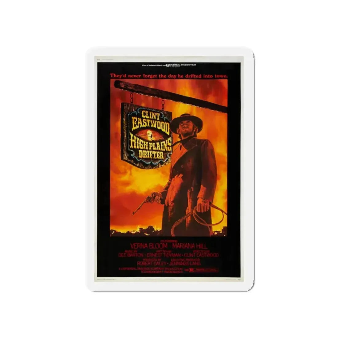 HIGH PLAINS DRIFTER 1973 Movie Poster - Refrigerator Magnet 4 Inch - The Sticker Space