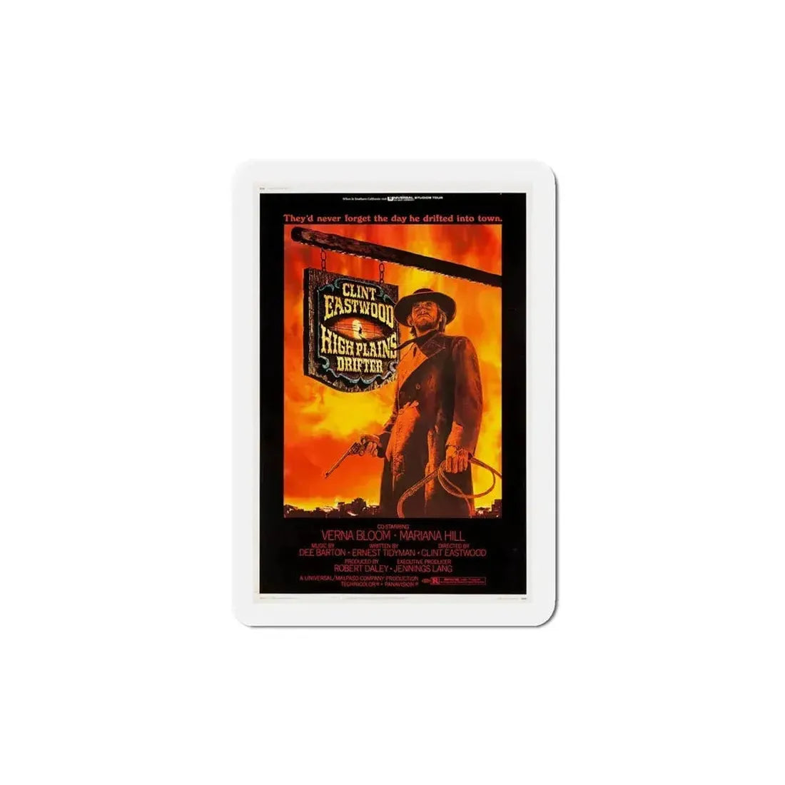 High Plains Drifter 1973 Movie Poster Refrigerator Magnet 5 Inch - The Sticker Space