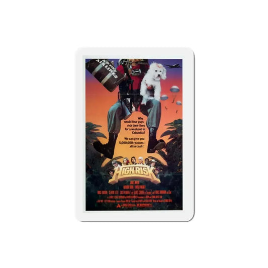 High Risk 1981 Movie Poster Refrigerator Magnet 2 Inch - The Sticker Space