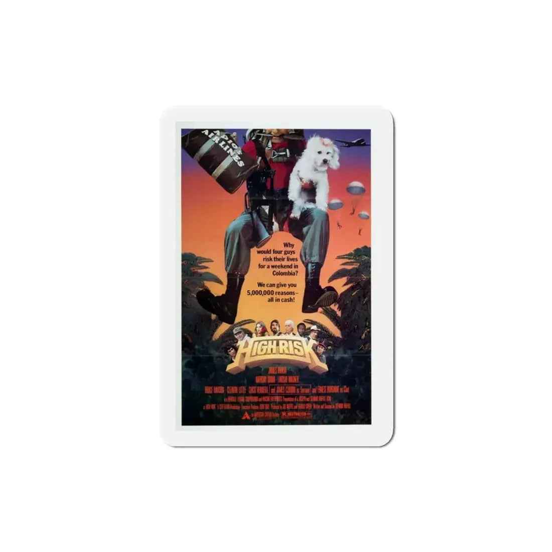 High Risk 1981 Movie Poster Refrigerator Magnet - The Sticker Space