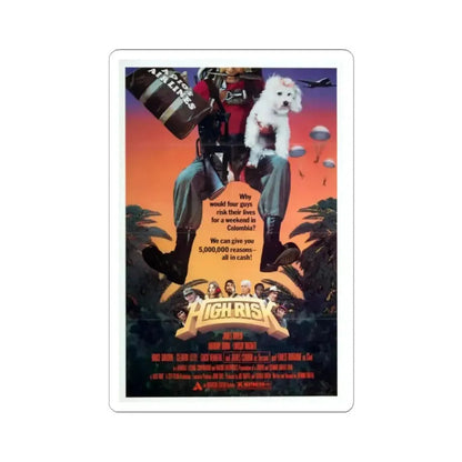 High Risk 1981 Movie Poster - STICKER Vinyl Kiss-Cut Decal 2 Inch White - The Sticker Space