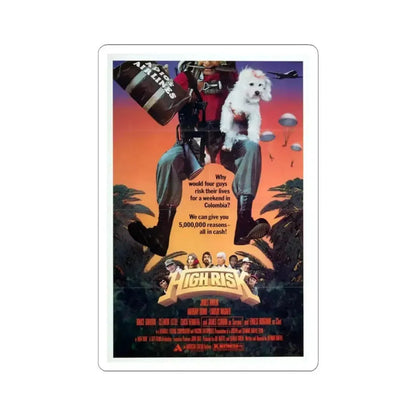 High Risk 1981 Movie Poster - STICKER Vinyl Kiss-Cut Decal 4 Inch White - The Sticker Space