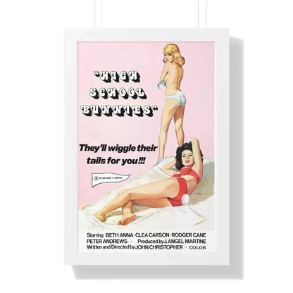 HIGH SCHOOL BUNNIES 1978 - Framed Movie Poster 16″ x 24″ White - The Sticker Space