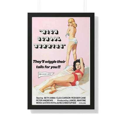 HIGH SCHOOL BUNNIES 1978 - Framed Movie Poster 20" x 30" Black - The Sticker Space