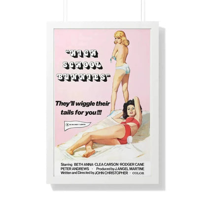 HIGH SCHOOL BUNNIES 1978 - Framed Movie Poster 20" x 30" White - The Sticker Space