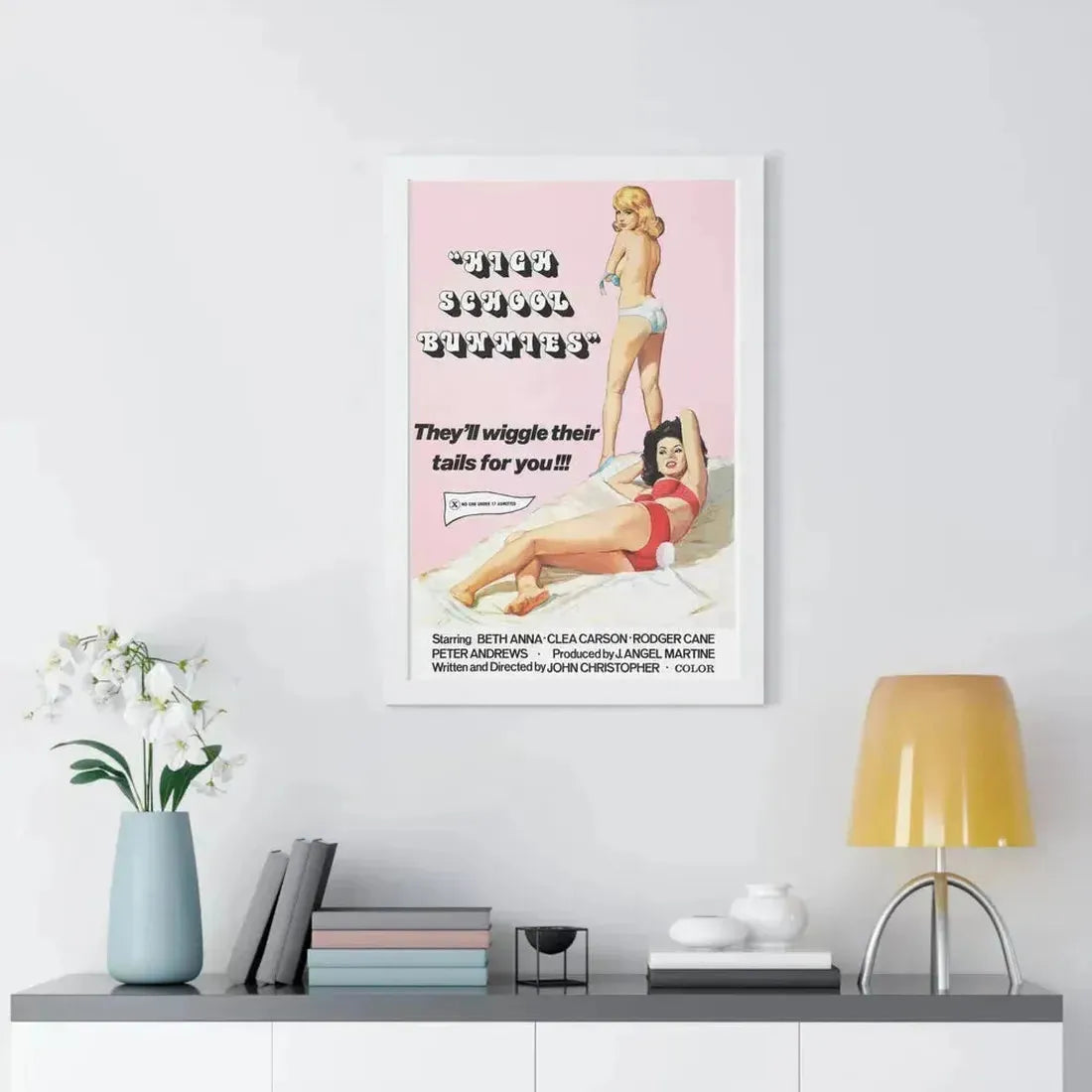 HIGH SCHOOL BUNNIES 1978 - Framed Movie Poster - The Sticker Space