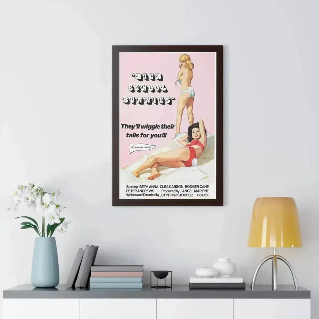 HIGH SCHOOL BUNNIES 1978 - Framed Movie Poster - The Sticker Space