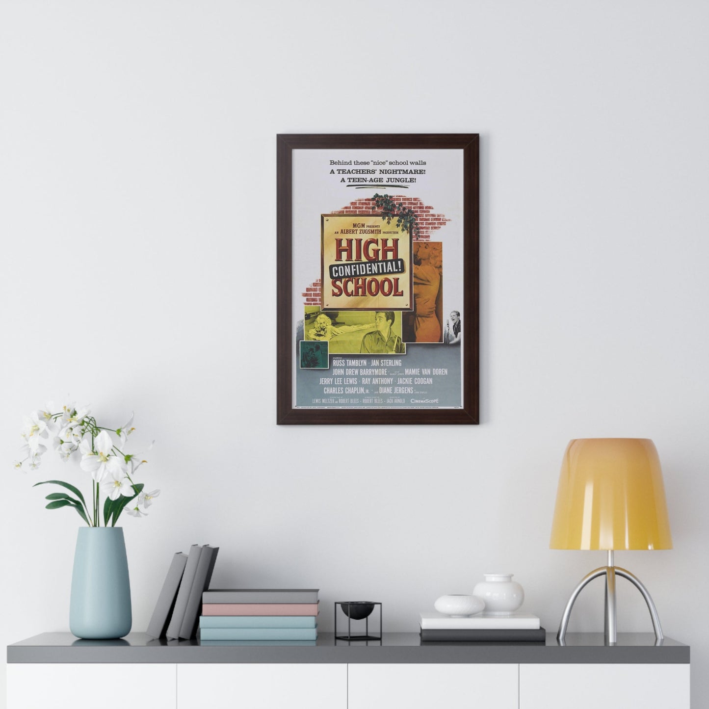 HIGH SCHOOL CONFIDENTIAL 1958 - Framed Movie Poster-The Sticker Space