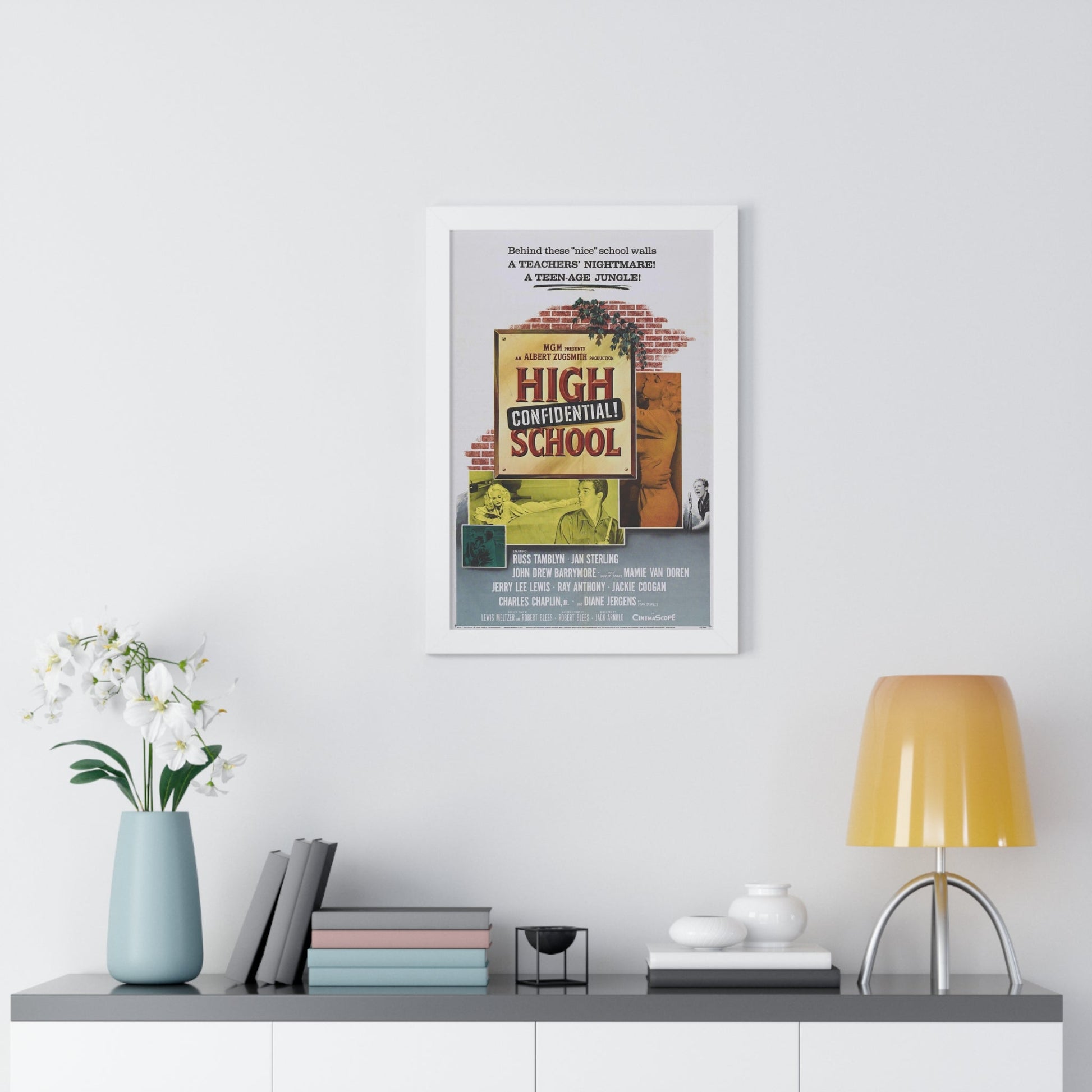 HIGH SCHOOL CONFIDENTIAL 1958 - Framed Movie Poster-The Sticker Space