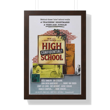 HIGH SCHOOL CONFIDENTIAL 1958 - Framed Movie Poster-16″ x 24″-The Sticker Space