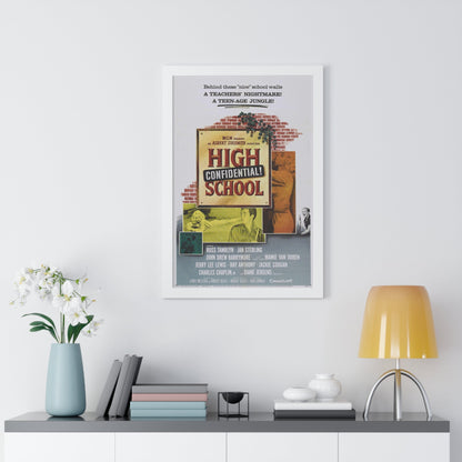 HIGH SCHOOL CONFIDENTIAL 1958 - Framed Movie Poster-The Sticker Space