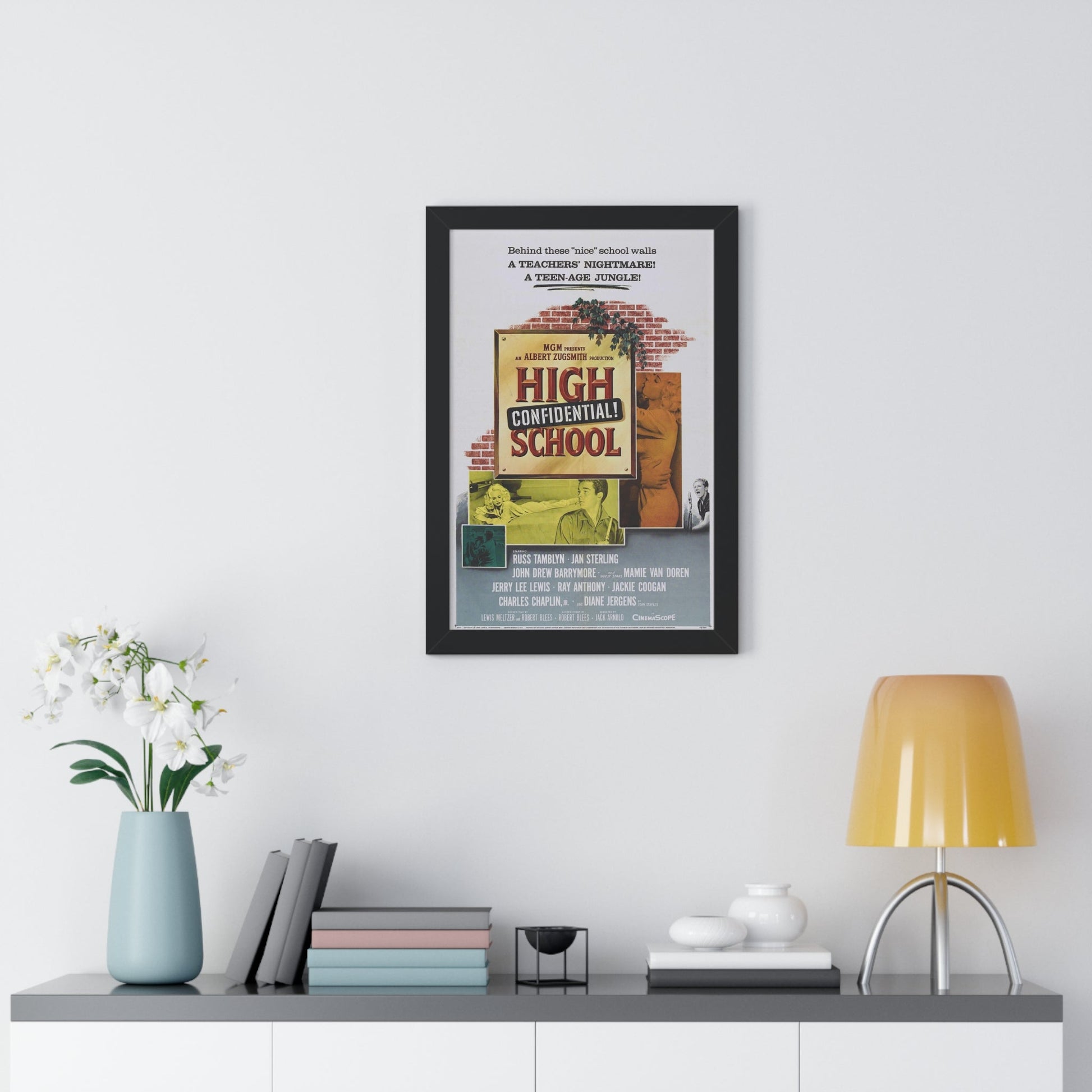 HIGH SCHOOL CONFIDENTIAL 1958 - Framed Movie Poster-The Sticker Space