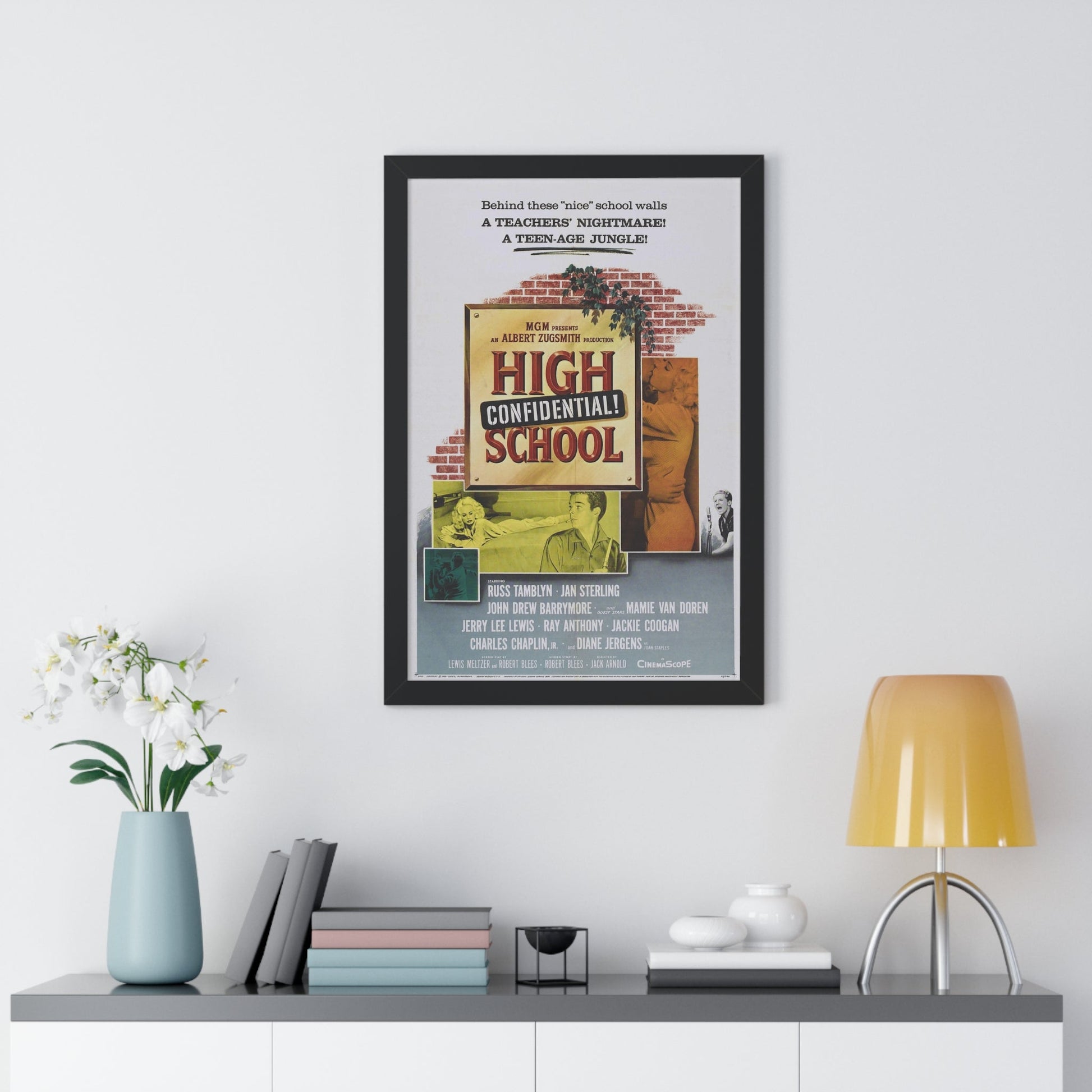 HIGH SCHOOL CONFIDENTIAL 1958 - Framed Movie Poster-The Sticker Space