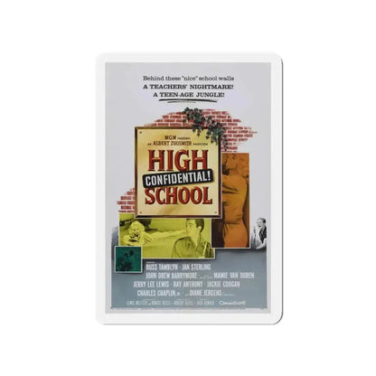 HIGH SCHOOL CONFIDENTIAL 1958 Movie Poster - Refrigerator Magnet - The Sticker Space