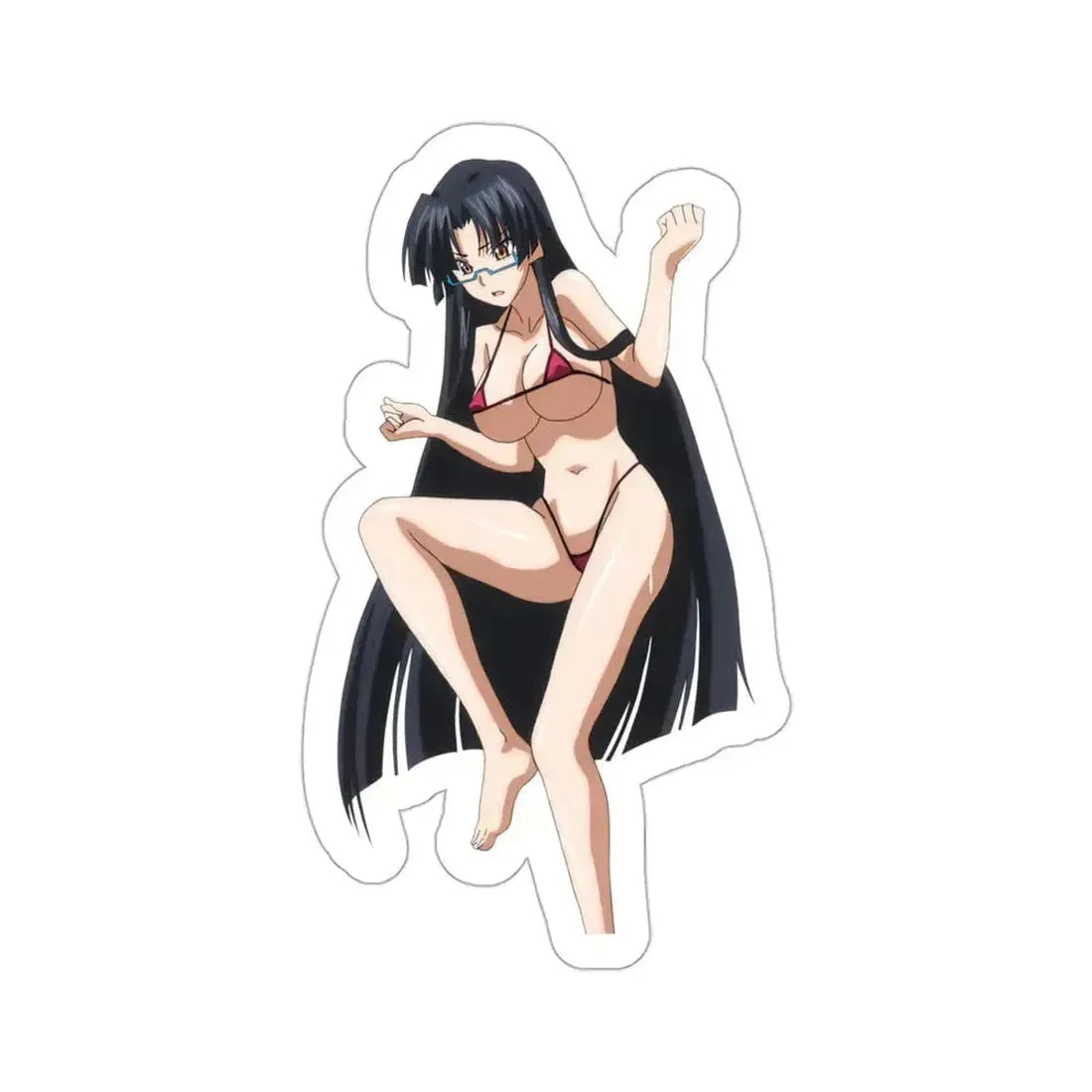 High School DxD - Tsubaki Shinra v2 (Anime/Ecchi/Waifu) STICKER Vinyl Die-Cut Decal 3 Inch - The Sticker Space