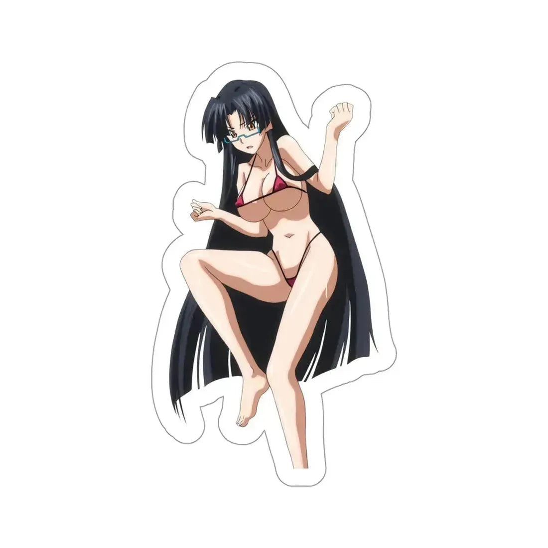High School DxD - Tsubaki Shinra v2 (Anime/Ecchi/Waifu) STICKER Vinyl Die-Cut Decal 4 Inch - The Sticker Space