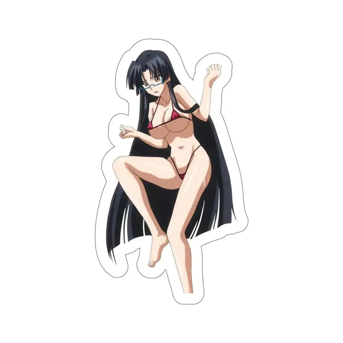 High School DxD - Tsubaki Shinra v2 (Anime/Ecchi/Waifu) STICKER Vinyl Die-Cut Decal 5 Inch - The Sticker Space