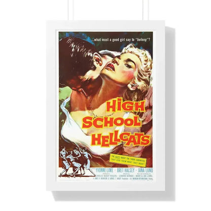HIGH SCHOOL HELLCATS 1958 - Framed Movie Poster - The Sticker Space