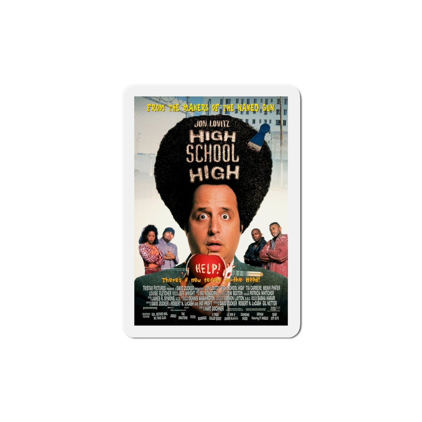 High School High 1996 Movie Poster Die-Cut Magnet-6 × 6"-The Sticker Space