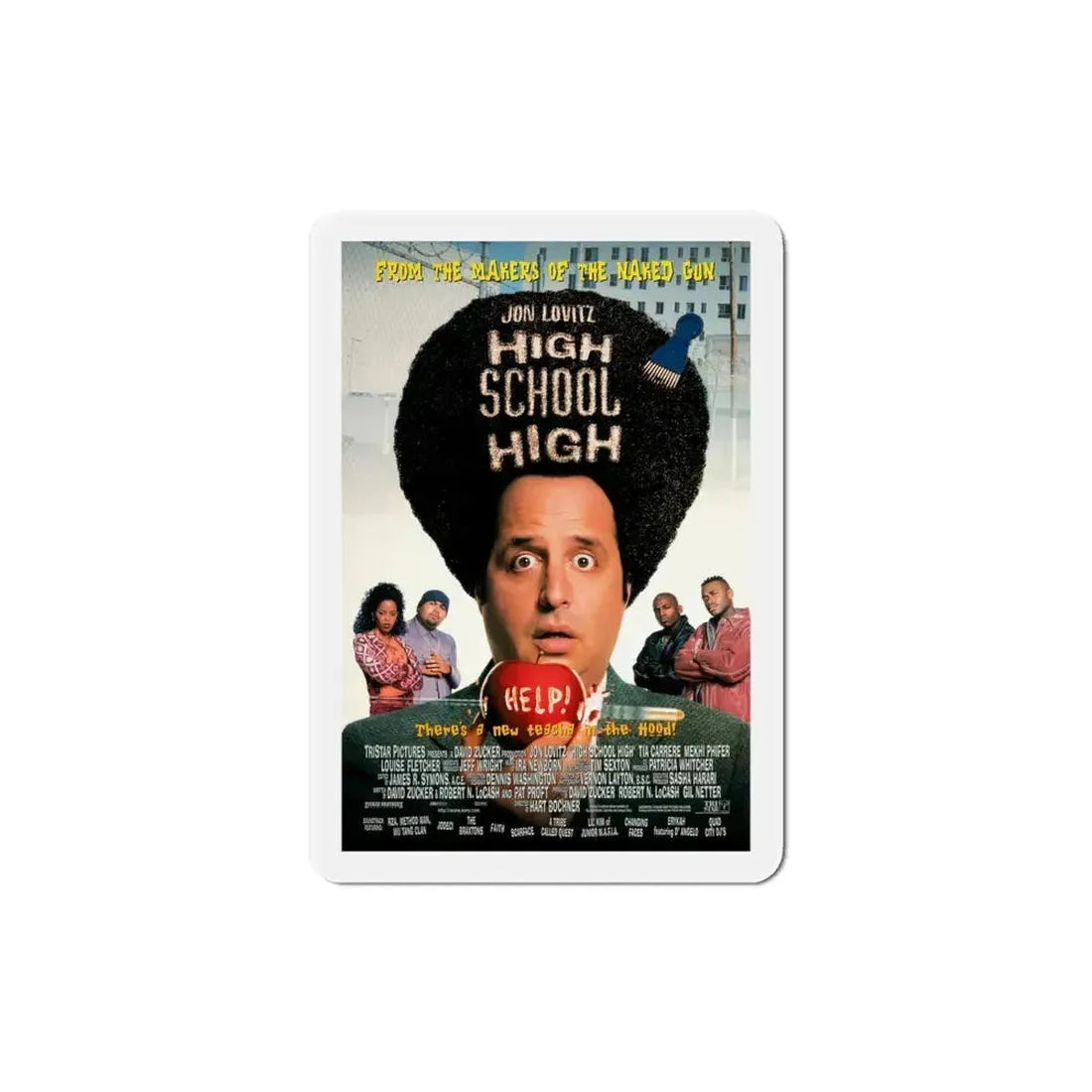 High School High 1996 Movie Poster Refrigerator Magnet 4 Inch - The Sticker Space