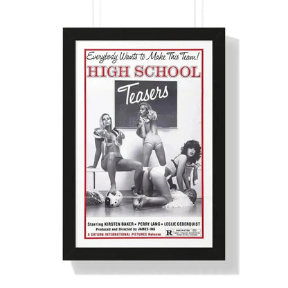 HIGH SCHOOL TEASERS 1978 - Framed Movie Poster 16″ x 24″ Black - The Sticker Space