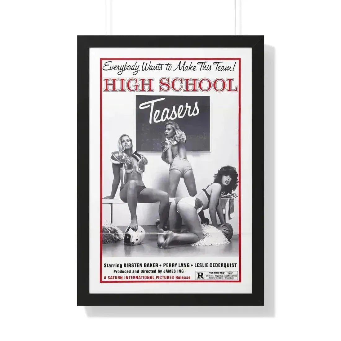 HIGH SCHOOL TEASERS 1978 - Framed Movie Poster 20" x 30" Black - The Sticker Space