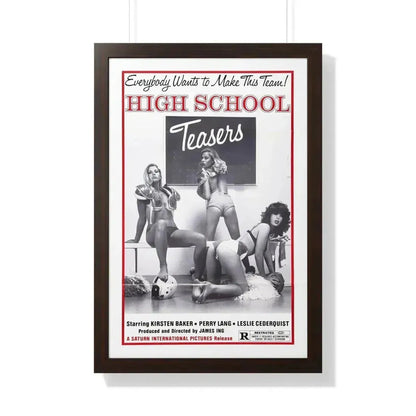 HIGH SCHOOL TEASERS 1978 - Framed Movie Poster 20" x 30" Walnut - The Sticker Space