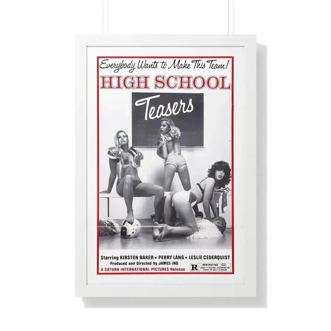 HIGH SCHOOL TEASERS 1978 - Framed Movie Poster 20" x 30" White - The Sticker Space