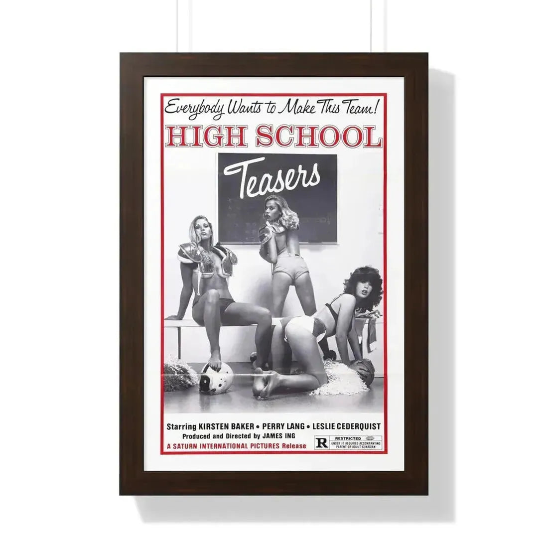 HIGH SCHOOL TEASERS 1978 - Framed Movie Poster - The Sticker Space